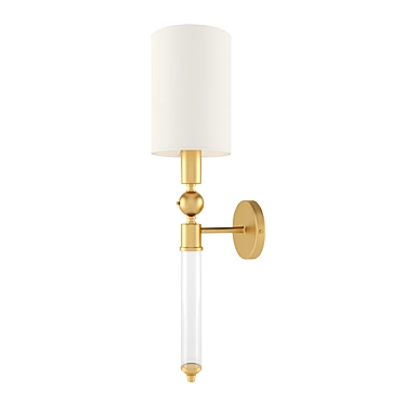 Elegant Brass Wall Sconce - Newport 3541A 3D model image 1 