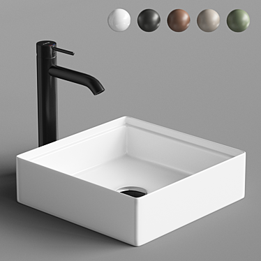 Stylish ArtCeram SCALINO Sink 3D model image 1 