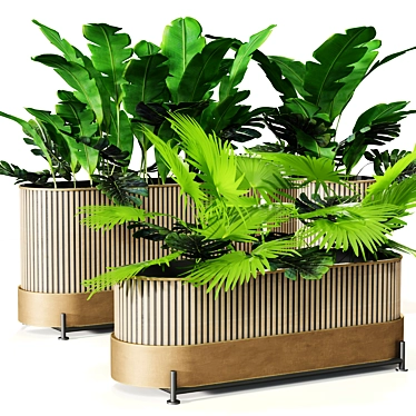 Modern Style Planter Set 3D model image 1 