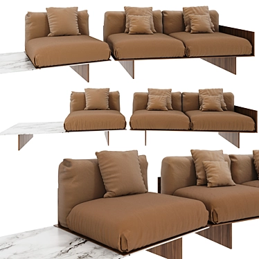 Modern Box Sofa by Jader Almeida 3D model image 1 