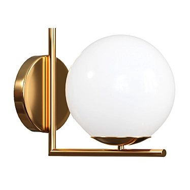 Sleek STEM Wall Light 3D model image 1 