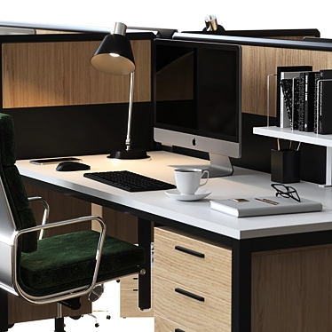 Modern Office Furniture Set 3D model image 1 