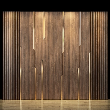 Modern 3D Wall Panels Set 3D model image 1 