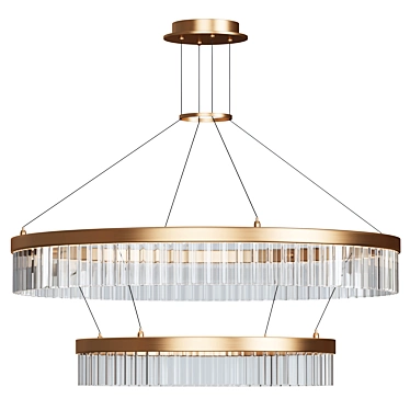 Elegant Flush Mount Ceiling Fixture 3D model image 1 