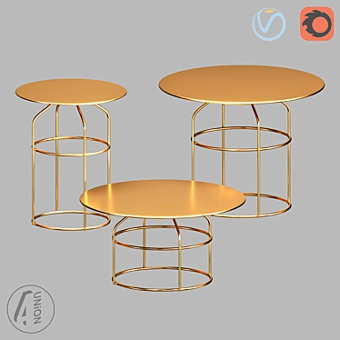 Modern Round Coffee Table 3D model image 1 