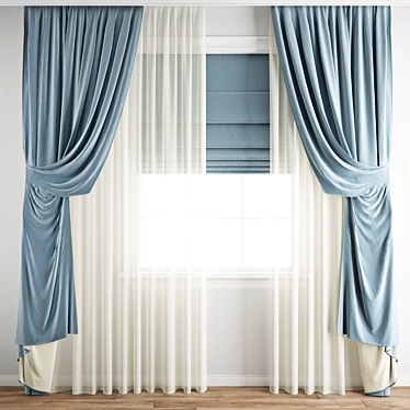 Polygonal Curtain Model 3D model image 1 