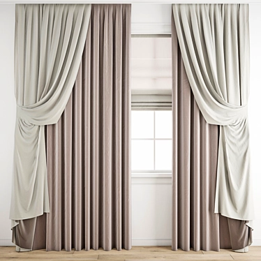 Polygonal Curtain Model 3D model image 1 