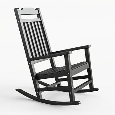 Winston Outdoor Rocking Chair - All-Weather Garden Seating 3D model image 1 
