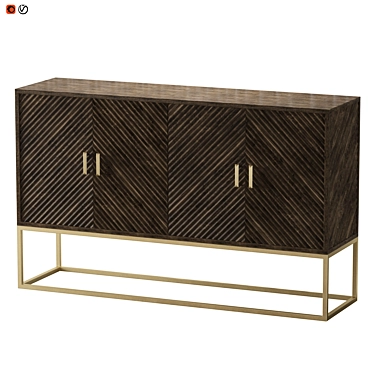 Elegant Brown/Gold Sideboard - VicalConcept S.Kraj 3D model image 1 