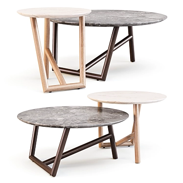 Moroso Klara Coffee & Side Tables by Patricia Urquiola 3D model image 1 