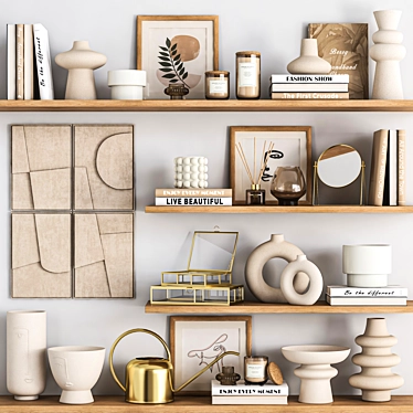 HM Decorative Set-04: Stylish & Versatile Home Accessories 3D model image 1 