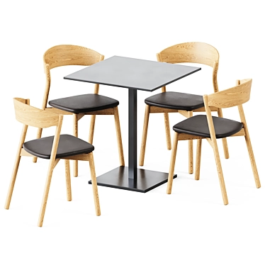 Elegant Table and Chair Set 3D model image 1 