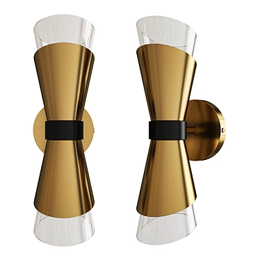 Elegant Angie Double Wall Sconce 3D model image 1 