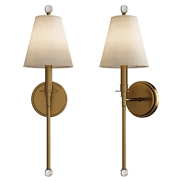 Elegant Riverdale Wall Sconce 3D model image 1 