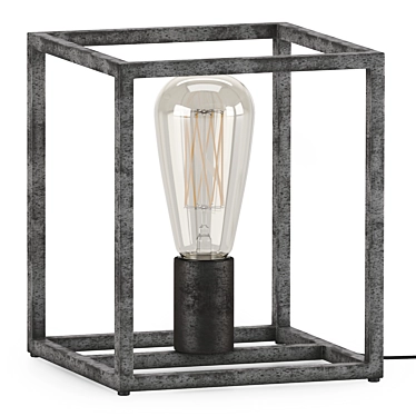 Stylish Industrial Table Lamp 3D model image 1 