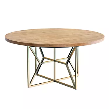 Crate & Barrel Hayes 60" Round Table | High-Quality 3D Model 3D model image 1 