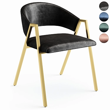 Elegant Richfield Dining Chair 3D model image 1 