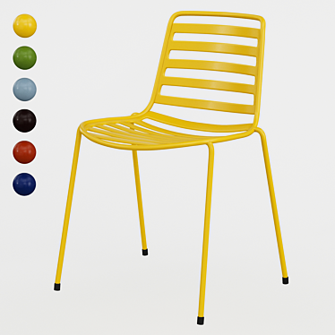 Enea Street Chair: Ergonomic & Stylish Outdoor Seating 3D model image 1 