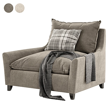 Cozy Bliss Down Filled Armchair 3D model image 1 