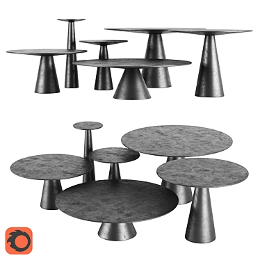 Baxter Jove Coffee Tables: Versatile and Stylish 3D model image 1 
