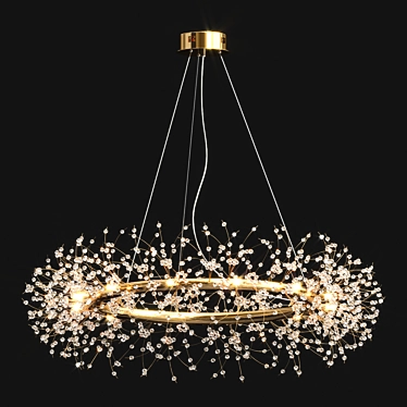 Elegant Blooming Chandelier 3D model image 1 