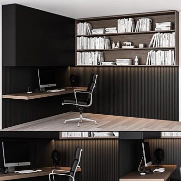 ErgoHome Office Desk Set 3D model image 1 