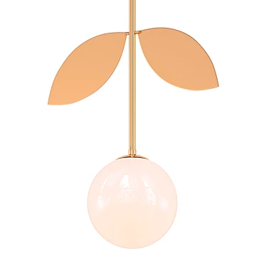 Sleek Leaf Pendant Light 3D model image 1 