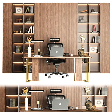 Modern Office Furniture Set 5: Stylish and Functional 3D model image 1 