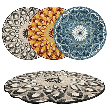 Round Rugs Set 297 3D model image 1 