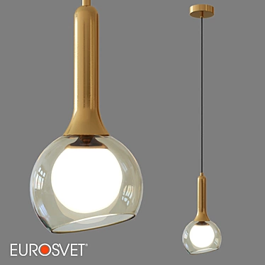 Fantasy Glass Pendant Lamp by Eurosvet 3D model image 1 