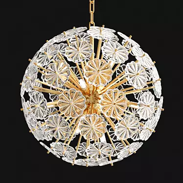 Elegant Pienene Pendant Chandelier 3D model image 1 