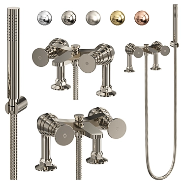 Stella Titian Deck Mount Bath/Shower Mixer 3D model image 1 