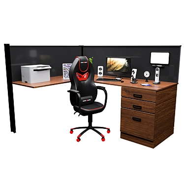 Streamline Office Furniture 3D model image 1 