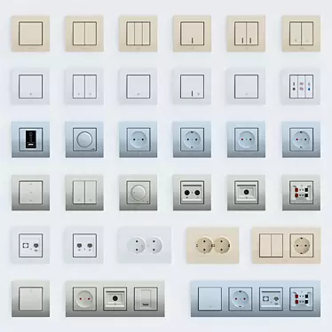 ABB Cosmo Switches - Affordable and Reliable 3D model image 1 