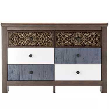 Paxberry Oka Sideboard: Elegant and Functional 3D model image 1 