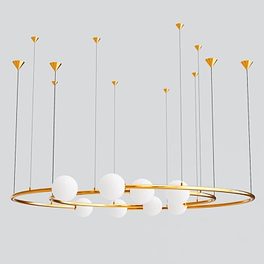 Eccentric Dual Pendant Lamp 3D model image 1 