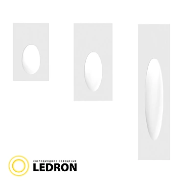 Sleek Plaster-In LED Lights 3D model image 1 