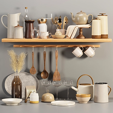 Versatile Kitchen Accessory Set 3D model image 1 