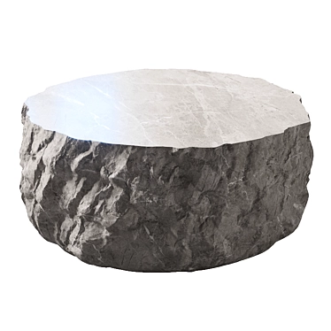 Stylish Stone Coffee Table 3D model image 1 