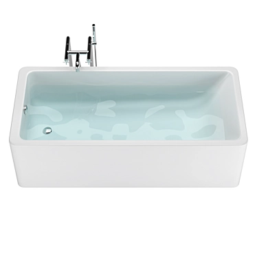 Elegant Roca Element Acrylic Bathtub 3D model image 1 