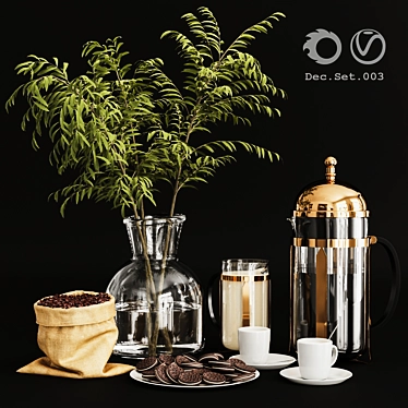 Elegant Coffee Table Vray 3D model image 1 
