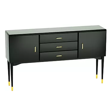 Elegant 2-Door 3-Drawer Sideboard 3D model image 1 