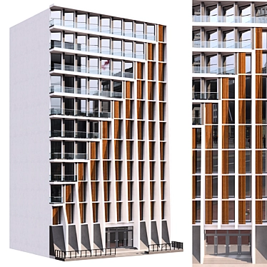 Parametric Design Residential Building 3D model image 1 
