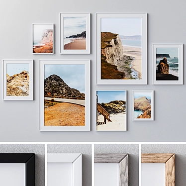 Multicolor Photo Frame Set 3D model image 1 