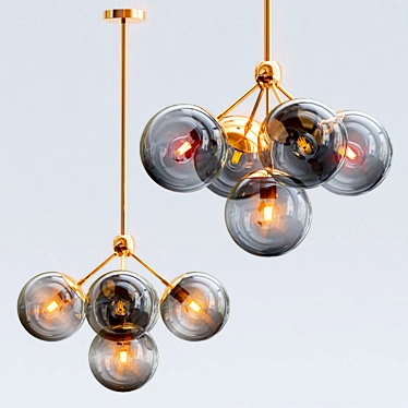 Sparkling Firefly Chandelier 3D model image 1 