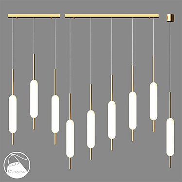 Elegant Pendant Cane: Modern & Stylish 3D model image 1 