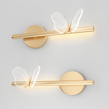 Butterfly Glow Wall Light 3D model image 1 