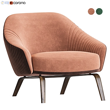 Whit Armchair: Elegant and Stylish Statement 3D model image 1 