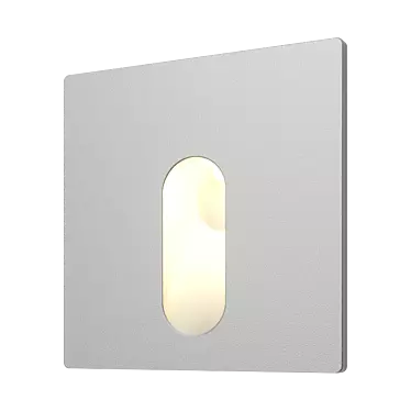 Square LED Stair Lighting Fixture 3D model image 1 