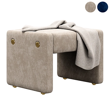 Luxury Elke Stool: Premium Comfort 3D model image 1 